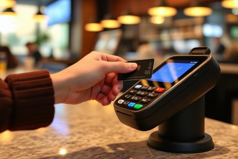 Pagamento contactless con carta su terminale POS